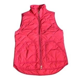 J. Crew salmon pink down quilted vest size XS